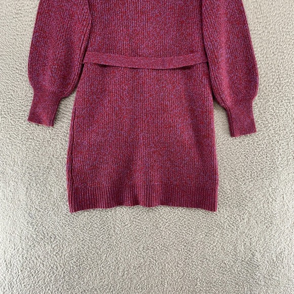 Draper James Sweater Jacket Womens XS Marled Red Purple Long Cardigan Turtleneck - Picture 10 of 11